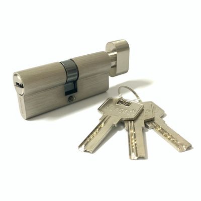品質  Single Open Brass Cylinder Lock Custom Size One Side Key Cylinder Silver 工場