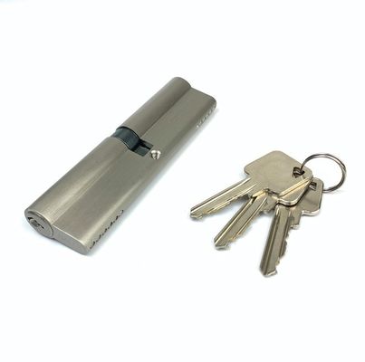 120mm ドアロックシリンダー シルバー ダブルユーロシリンダー カスタムサイズ