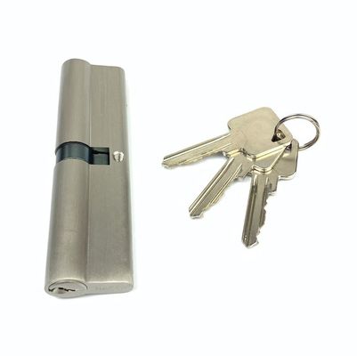 120mm ドアロックシリンダー シルバー ダブルユーロシリンダー カスタムサイズ