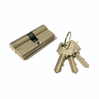 60mm ダブルバレル ドアロック アルミ ドアバレルロック ブラスコア