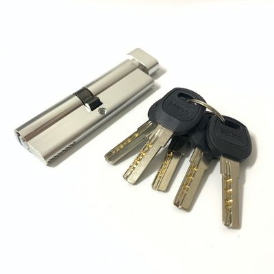 100mm アルミニウム真鍮シリンダー カスタマイズされたキー付きシリンダー ロック